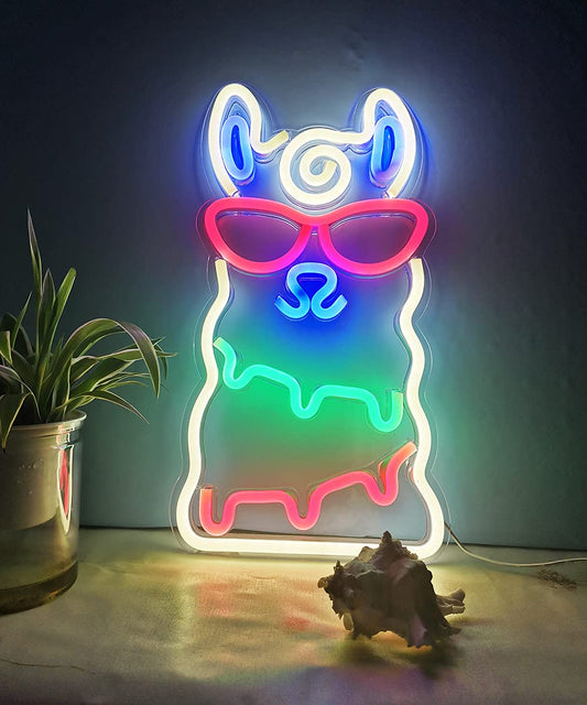 BYOSEKA Acrylic Neon Sign, Multicolor Decorative Wall Art, USB Powered Fruit Sign, 15.7 inches * 8.7 inches, Modern Style, for Office, Bedroom, Party