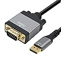 Cyberguys! DisplayPort to VGA Cable 10ft, DP to VGA Cable w/Secure Latch & Gold-Plated Connectors Plug & Play Male-to-Male Display Port Adapter Cables