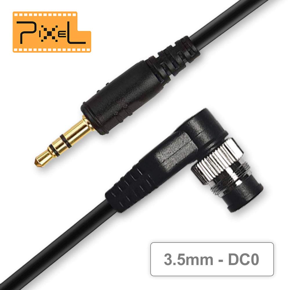 Off Camera Shutter Connecting Cable 3.5mm-DC0 Camera Connecting Plug 3.5mm Cord Compatible for Nikon Cameras (Fit for Pixel Shutter Remote Control