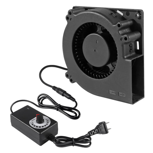 UMLIFE 1 Set PC Fans 120mm (120mm x 32mm) with Variable Speed Controller 3V to 12V, Axial Computer Fan with AC Plug 110V 120V 220V, Vent Fan for PC