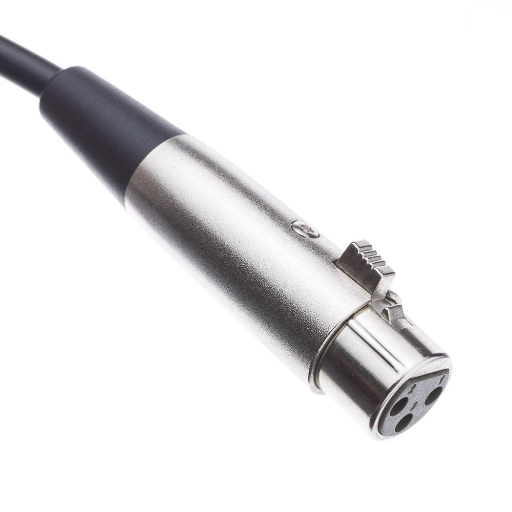CableWholesale 3-Pin XLR Female to 1/4" Mono Male Audio Cable, 24 AWG Microphone Cable, 15 feet