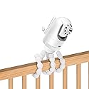 AISVAN Baby Monitor Mount, Tripod Camera Holder for Infant Optics DXR-8 and DXR-8 Pro, Flexible Crib Mount, White