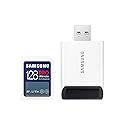 Samsung PRO Ultimate Full Size Memory Card+USBReader, 128GB SDXC, Up to 200 MB/s, 4K UHD, UHS-I, C10, U3, V30, A2 for DSLR, Mirrorless Cameras, PCs