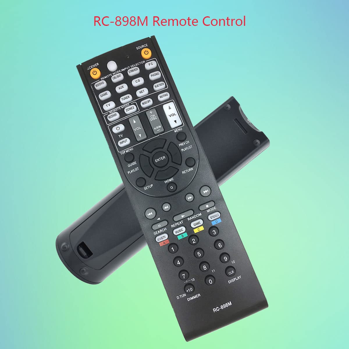 GHUST RC-898M Remote Control Replacement for Onkyo AV Receiver Home Theater System TXNR646 TX-NR646 TXNR747 TX-NR747 TXNR545 TX-NR545