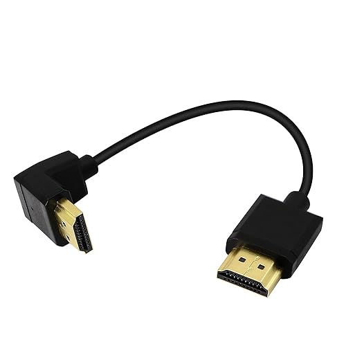 PNGKNYOCN 15CM HDMI Male to Male Short Cable, 270 Degree Upward Angle High Speed HDMI 2.0 Adapter Connector Cable Support 4k@60HZ, for Raspberry Pi