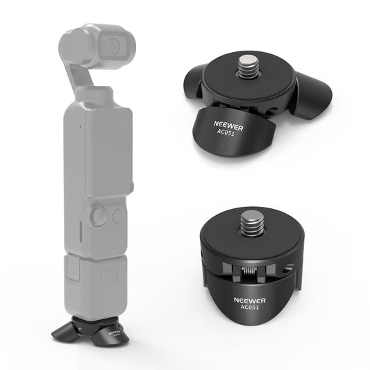 NEEWER Mini Tripod Compatible with DJI Osmo Pocket 3, Small Desktop Gimbal Camera Holder Mount Stand with 1/4" Screw Compatible with Insta 360 X5 X4