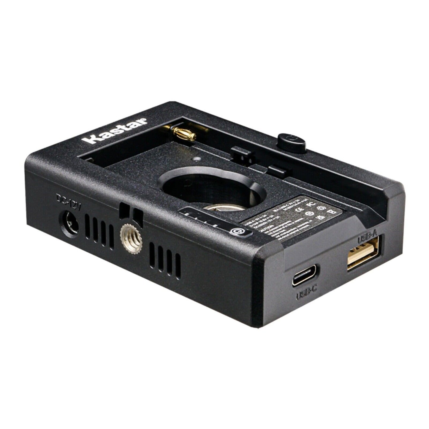 Kastar NP-F Battery Adapter Plate W/LED Indicators, Input Type-C 5V 2A, 8.4V 5A 5.5x2.1mm, Output 12V 2A 5.5x2.5mm, 16.8V 2A Dtap, 5V 3A USB for NP-F