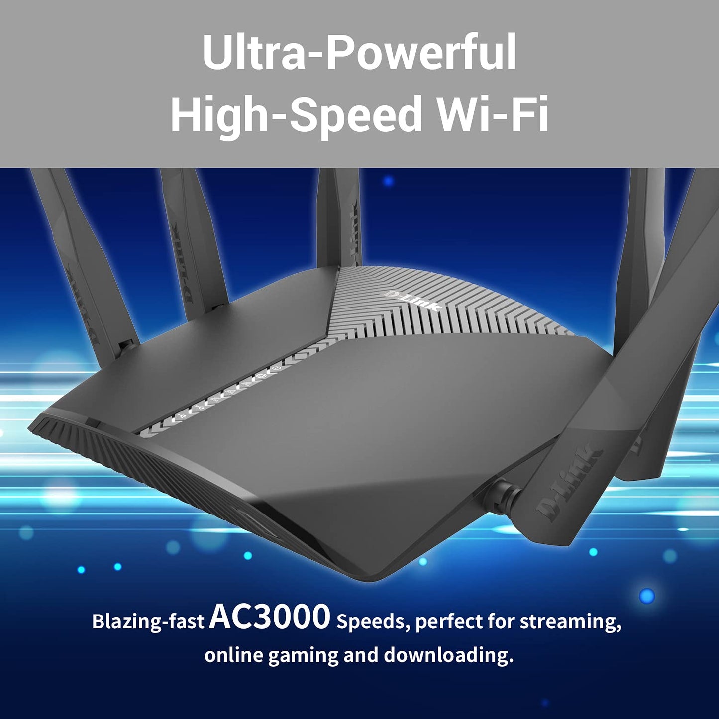 D-Link WiFi Router AC3000 Mesh Smart Internet Network Voice Control, MU-MIMO Tri Band Gigabit Gaming Mesh (DIR-3040-US)