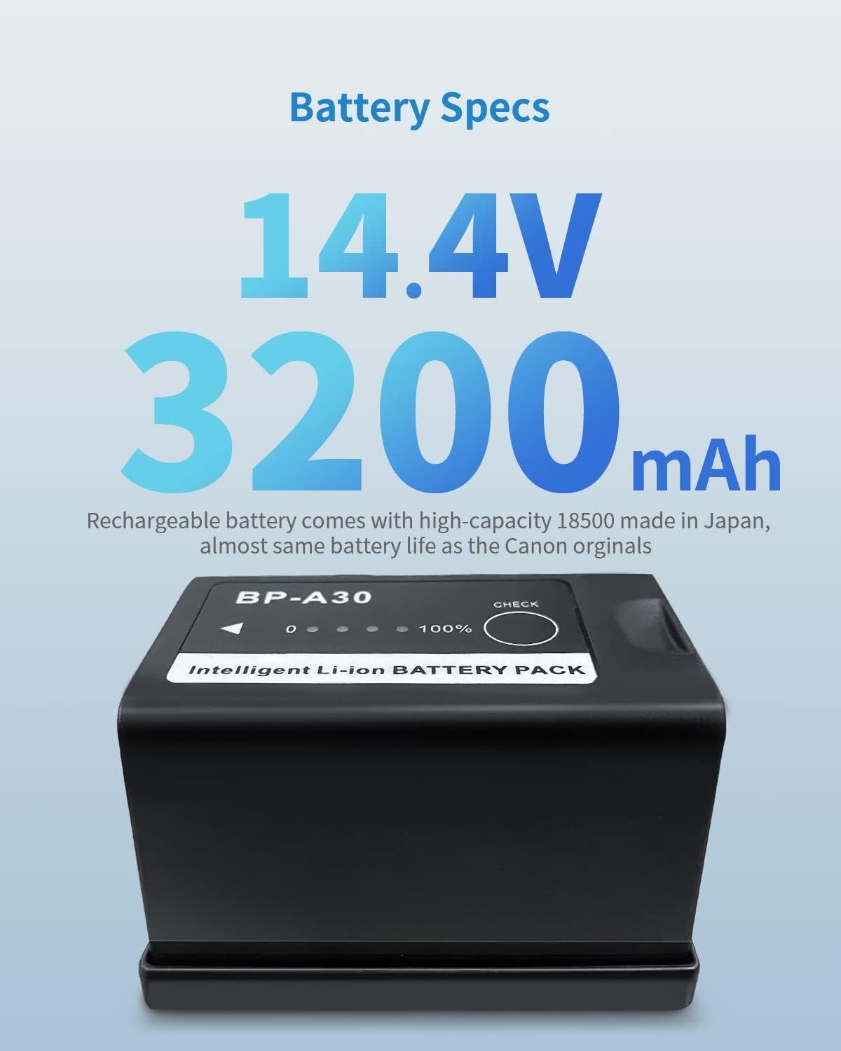 BolidTec Replacement Battery for Canon BP-A30 Compatible with EOS C200,EOS C70,C200B,C220B,EOS C300 Mark II,C300 MK III,C500 Mark II,X605 XF705 4K
