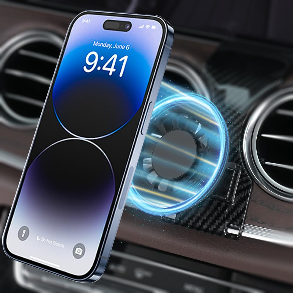 Zchan Car Phone Holder Mount for Ben-z E-Class 2017-2023 Car Accessories Car Mount 360°Rotation for Car Phone Holder Magnetic Hands Free Compatible