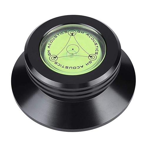 Disc Stabilizer, Aluminum Turntables for Records, Portable Record Weight Turnable Stabilizer, Turntables & Accessories, with Bubble Leveling