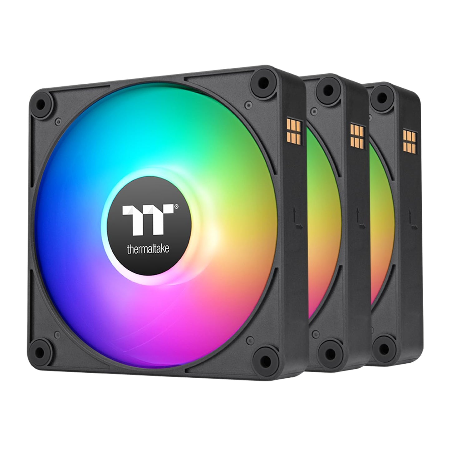 Thermaltake CT120 EX ARGB Sync PC Cooling Fan (3-Fan Pack), Magnetic Connection, 5V Motherboard Sync, 16.8 Million Colors 9 Addressable LEDs, 120 mm