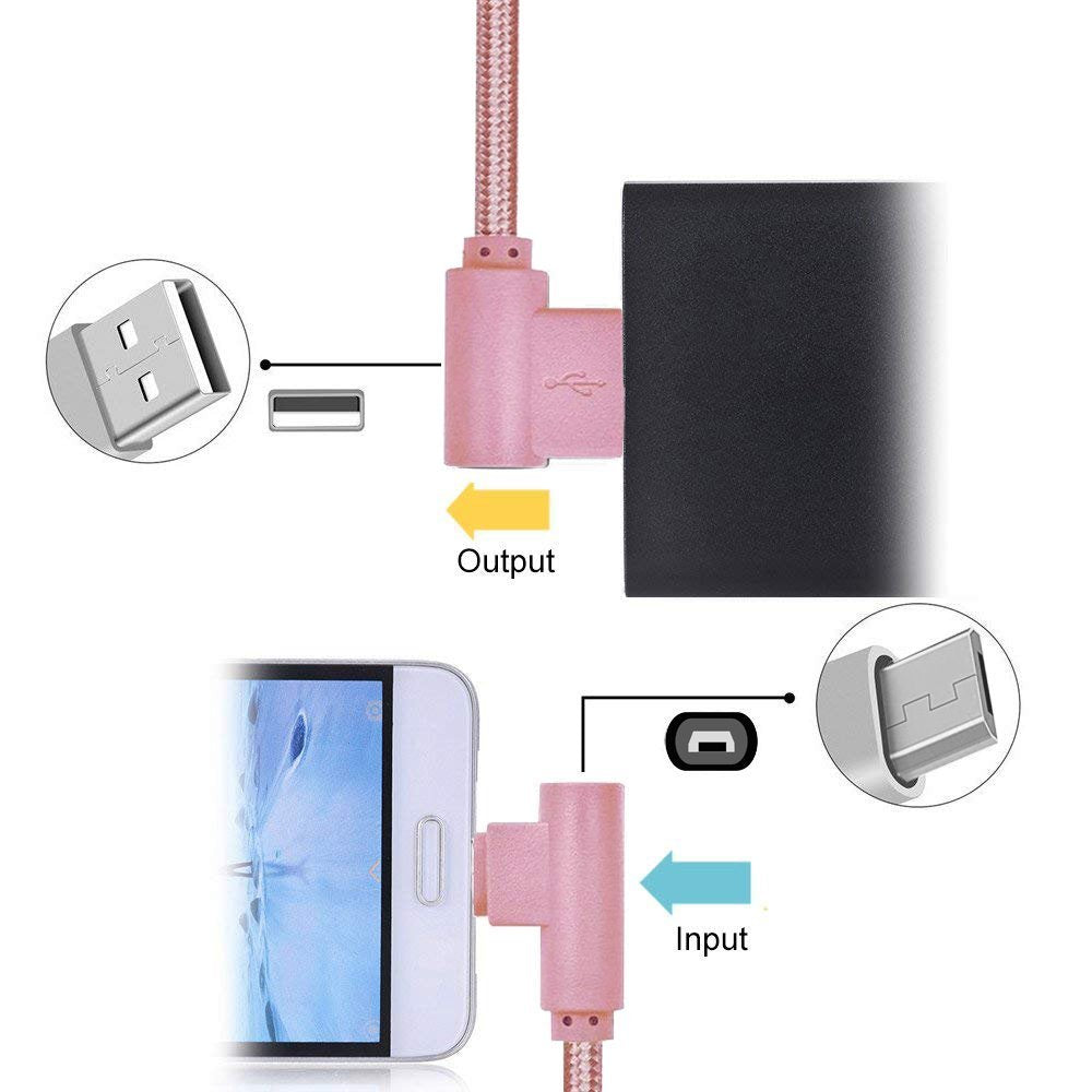 90 Degree Micro USB Cable, CTREEY [3 Pack 3Ft 6Ft 10Ft] Durable Braided Android Charger USB to Micro USB Cable Fast Charging for Samsung Galaxy S7/S6