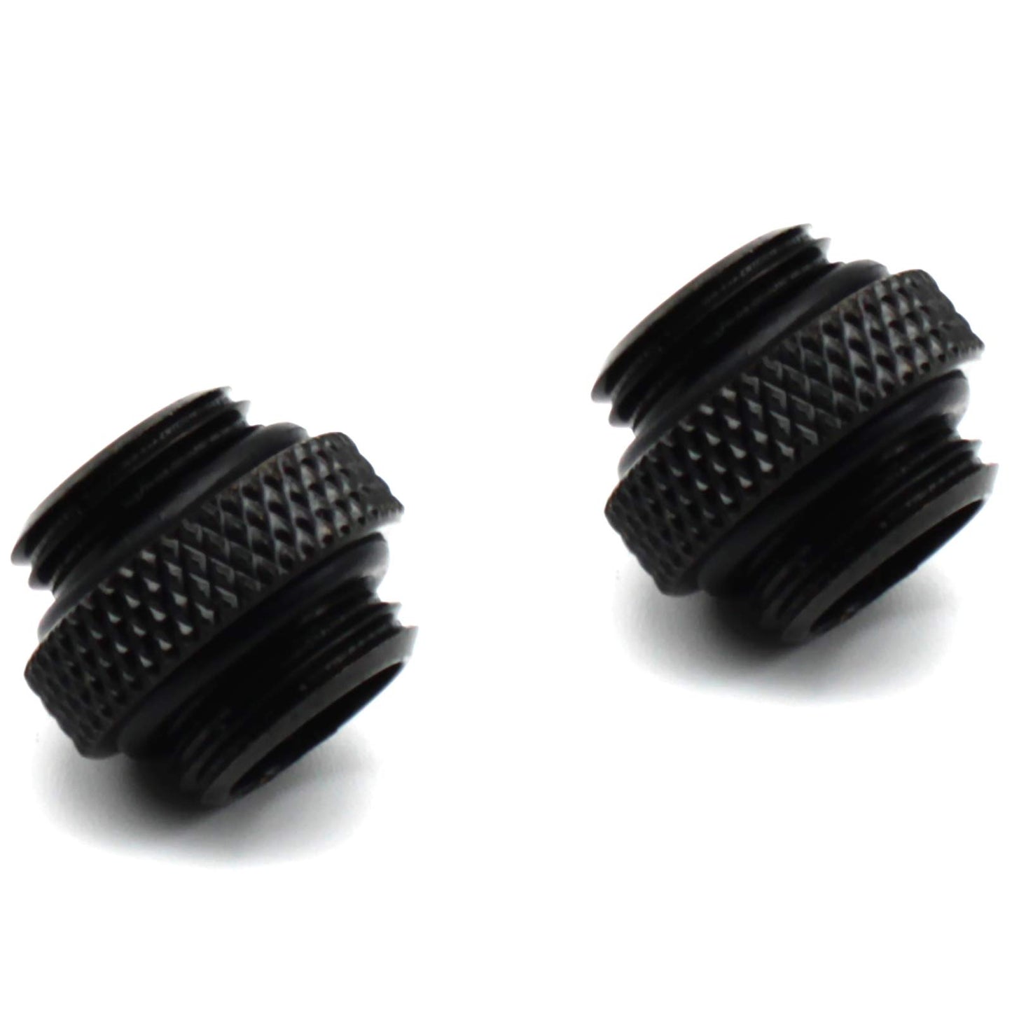 G1/4 Male to Male Extender Fitting?LBTODH 2pcs Elbow Water Cooling Fittings for Computer Water Cooling System(Black)