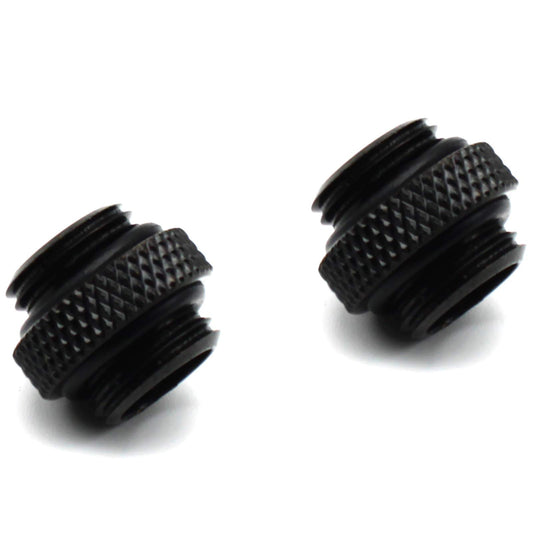 G1/4 Male to Male Extender Fitting?LBTODH 2pcs Elbow Water Cooling Fittings for Computer Water Cooling System(Black)