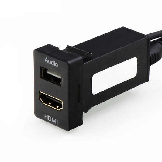 Timloon HDMI Socket Mount Cable +USB Audio Input Audio Relay Use for Toyota?Type A?