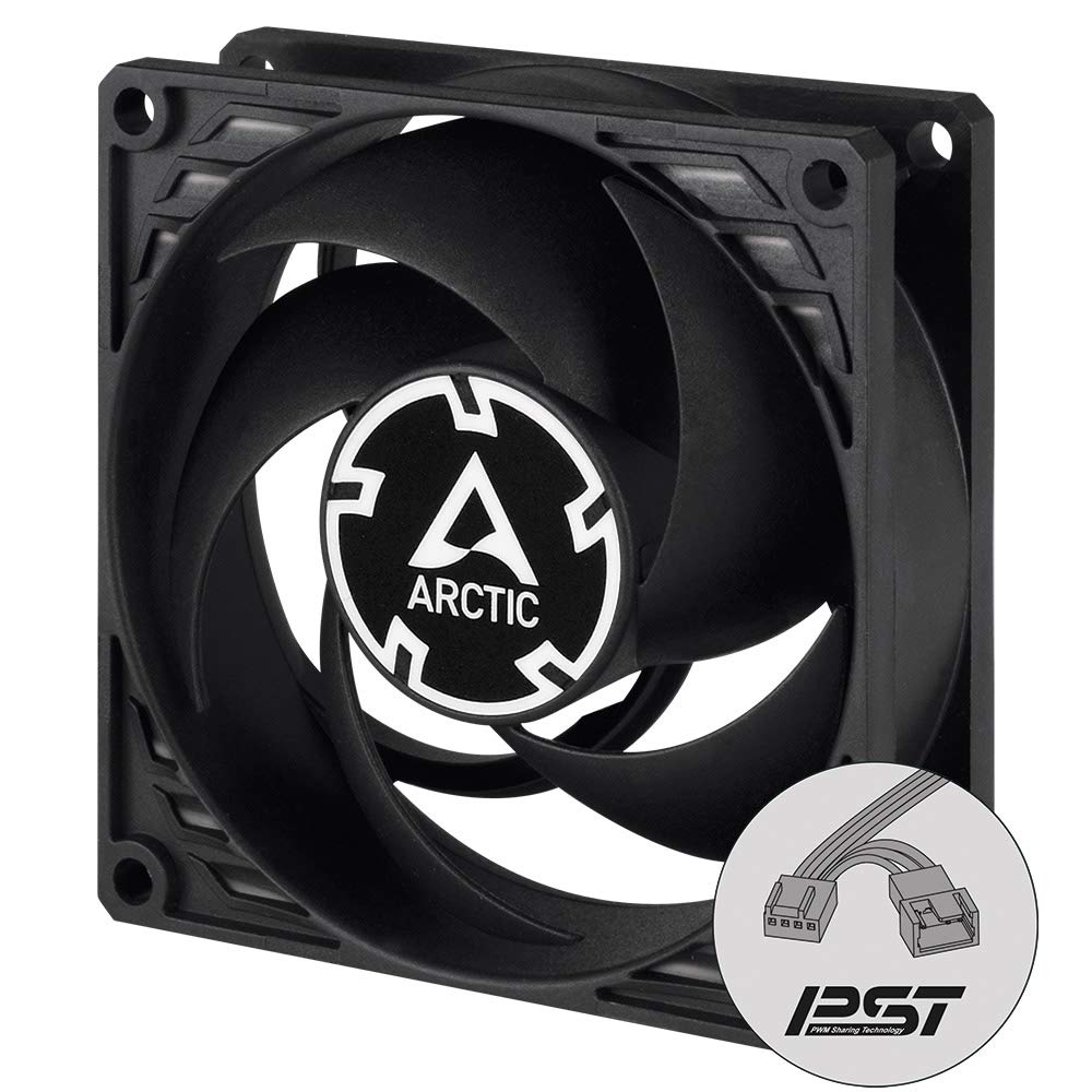 ARCTIC P8 PWM PST CO - PC Fan, 80mm Case Fan, PWM Sharing Technology (PST), Pressure-optimised, Dual Ball Bearing for Continuous Operation, Computer