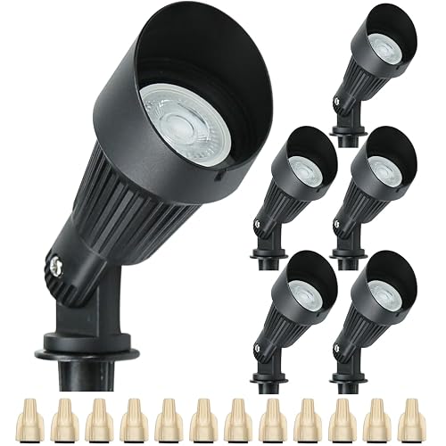 Lumina Lighting® 4W Landscape Lighting 12V Landscape Lights Low Voltage Landscape Spotlights Warm White Waterproof Outdoor Replaceable LED Bulb