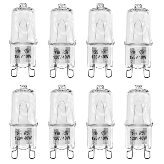 WokHok Appliance Light G9 Bulbs,120V T4 Bi-Pin 40W Xenon Small Light Bulb for Chandeliers, Spot Down Lamp, Cabinet Lights, Long Lasting Lifespan