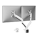 SIIG Dual Monitor Desk Mount, 17" to 35", USB 3.0 and Audio Extend Ports, Fits Two Flat/Curved Monitors, Load Bearing 33 lbs max Each, VESA 75x75