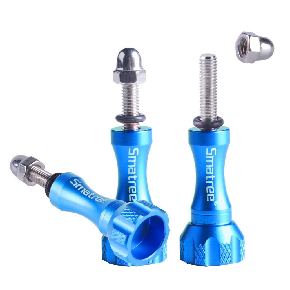 Smatree 3pcs Long Aluminum ThumbScrew Set + Wrench Compatible for Gopro 13,12,11,10,9, 8,7,6, 5, 4, 3+, Gopro MAX, GoPro 2018,DJI OSMO Action Cameras