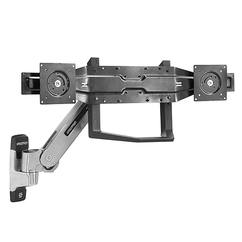 Ergotron - Dual Monitor and Handle Kit - for 2 Monitors Up to 26 Inches, 0 to 18 lbs Each - Add-on for Interactive Arm HD and VHD