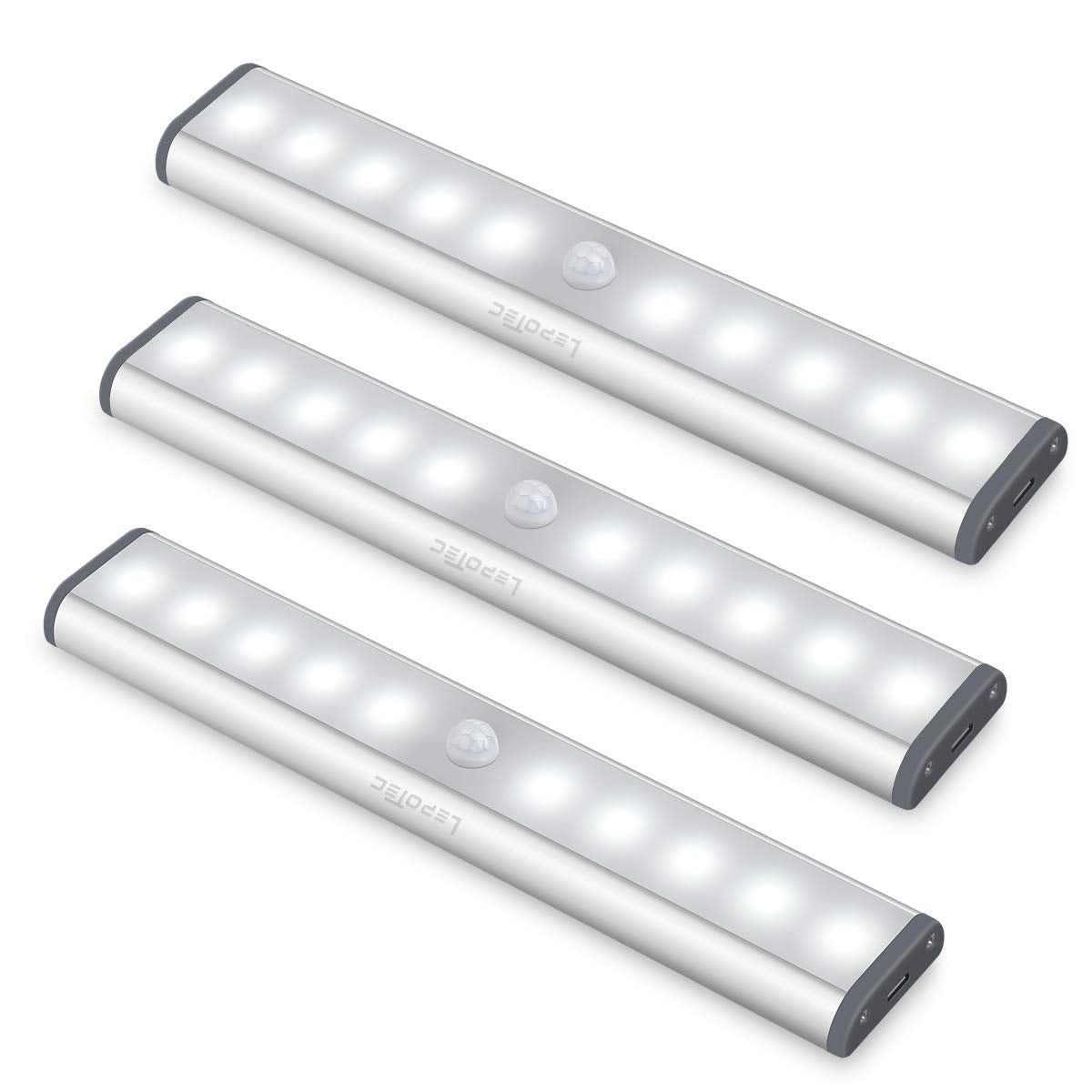 LEPOTEC LED Kitchen Lights Under Cabinet,Wireless Motion Sensor Led Light Rechargeable Cabinet Lights Battery Operated, Under Counter Lighting