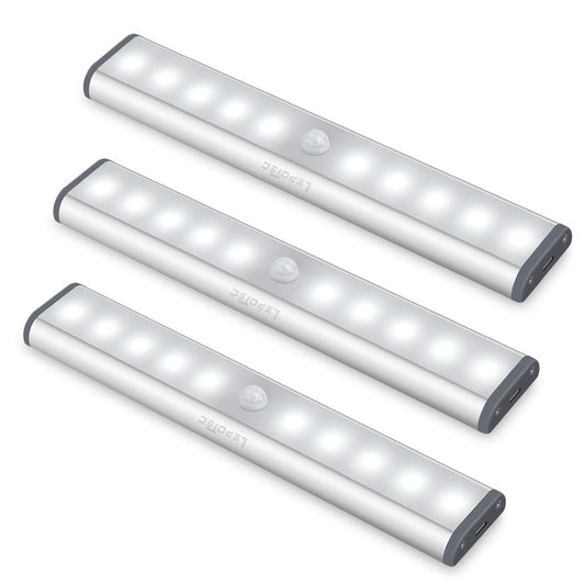 LEPOTEC LED Kitchen Lights Under Cabinet,Wireless Motion Sensor Led Light Rechargeable Cabinet Lights Battery Operated, Under Counter Lighting