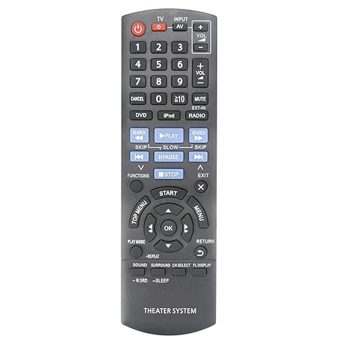 New N2QAYB000702 Remote Control fit for Panasonic DVD Home Theater Sound System SCXH170 SAXH170 SC-XH170 SA-XH170