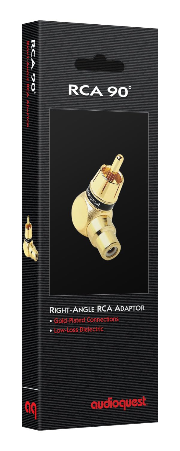 AudioQuest 90 Degree RCA male to RCA female adapter