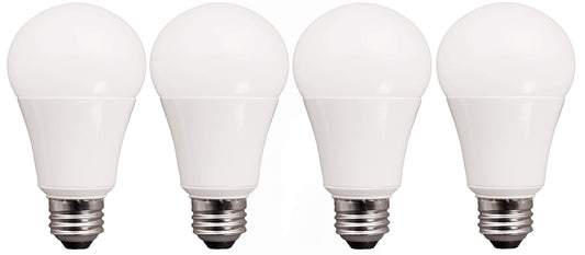 TCP LED 100 Watt Equivalent, 4 Pack, A19 Dimmable Light Bulbs, Soft White (2700K)