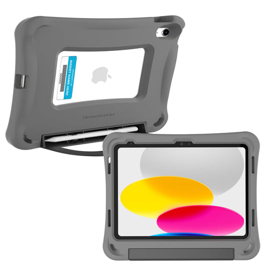 Brenthaven Bounce Rugged iPad Case Fits ONLY Apple 11th Gen 2025 & 10th Generation 2022 (10.9-inch) Drop Tested Cover - Gray