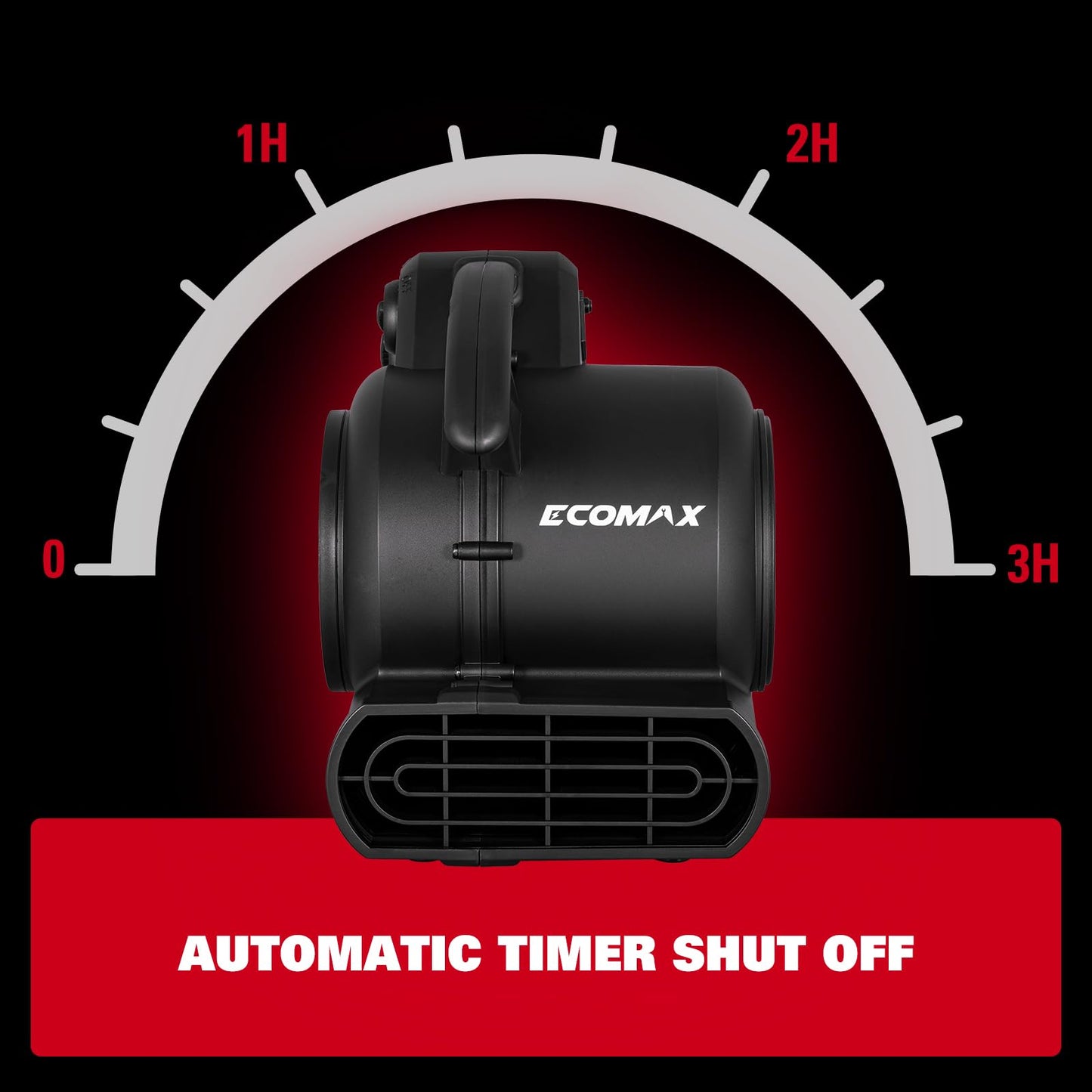 ECOMAX Air Mover Blower Fan 950 CFM with Timer, Floor Fan EMAM1090A