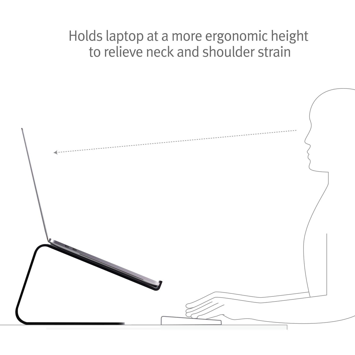 Twelve South Curve, Cooling Laptop Stand for MacBooks & Laptops,Matte Black