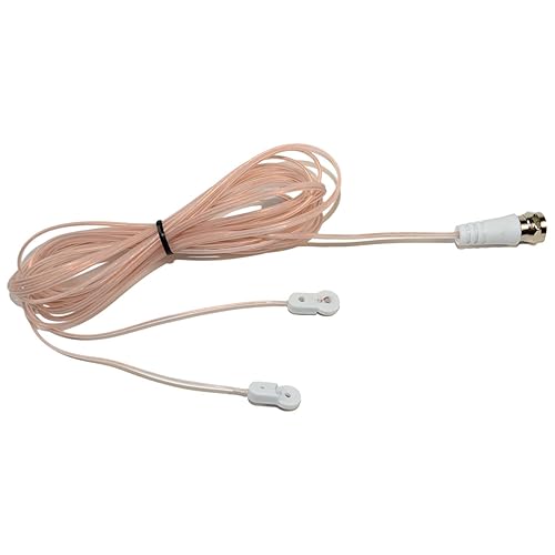 HQRP Dipole FM Antenna Coaxial F-Type Connector Compatible with Indoor Radio Home Stereo Receiver