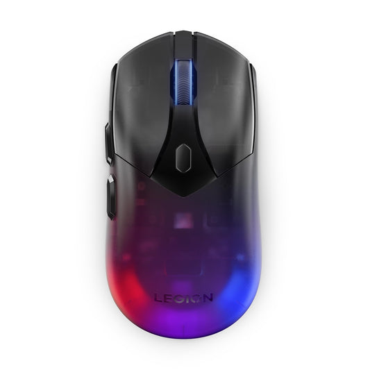 Lenovo Legion M410 Wireless RGB Gaming Mouse - 6 Button Palm Grip Mouse with 16,000 DPI, 53 Hour Rechargeable Battery, 2-Zone RGB Lighting, NVIDIA