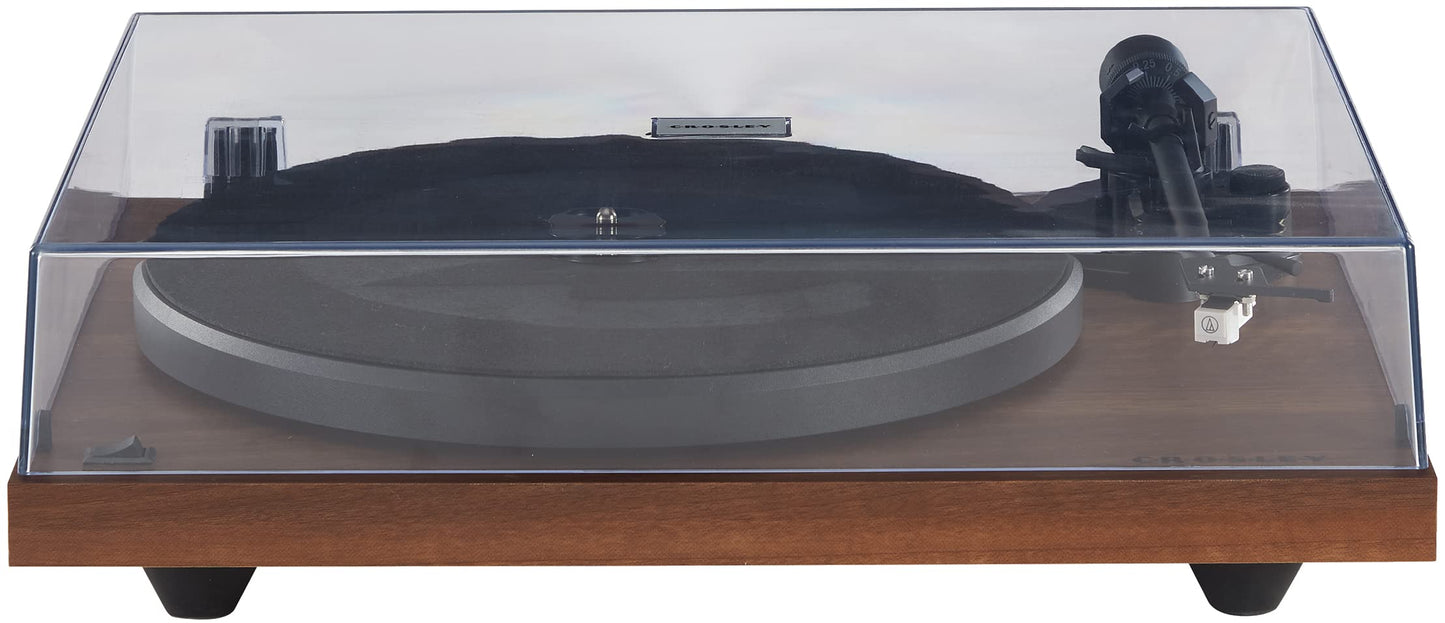 Crosley C6B-WA Belt-Drive Bluetooth Turntable Record Player with Adjustable Tone Arm, Walnut