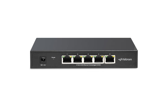 Hitron 5-Port 2.5G Multi-Gig Ethernet Switch (APEX2005), Unmanaged, Fanless Metal Housing, Silent Operation, Ideal for WiFi 6, Gaming, Streaming
