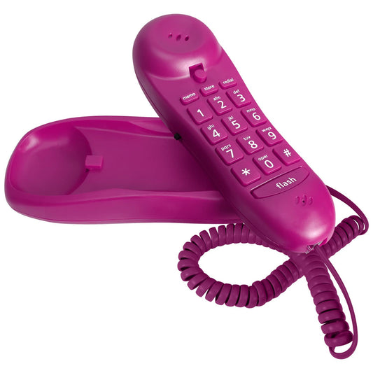 Slimline Purple Colored Phone for Wall Or Desk with Memory