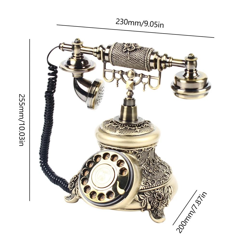 Vintage Phone for Home Office,Landline Telephone Old Fashion Antique Phone with Volume Controllable, Classic Old School Telephones for Home Office
