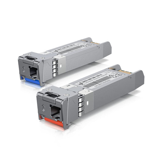 Ubiquiti Networks 10Gbps SFP+ Single-Mode U Fiber Module, 328' Cable Distance, 2x LC Connector, 2 Pack