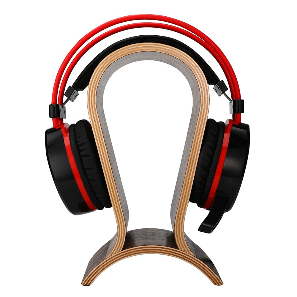 Headphone Stand Wood, Headset Stand for Desk, Walnut Gaming Headphone Holder Compatible for Sennheiser, Bose, Beats, Razer, AKG, Airpod Max, HyperX…