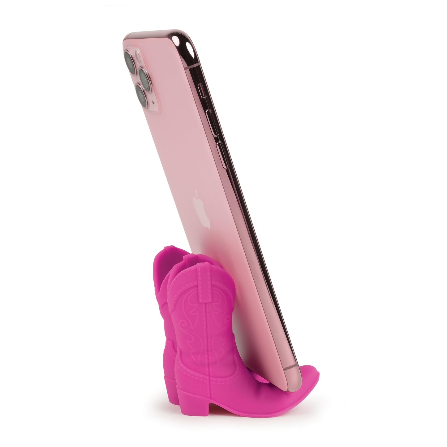 Genuine Fred Giddy UP Phone Stand, Pink, Cowboy Boot Tech Accessory, Fits Most Mobile Smartphones, Grippy Silicone, Fun Cowboy Boot Details