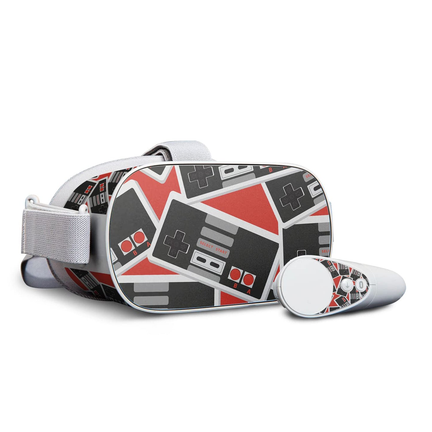 MightySkins Skin Compatible with Oculus Go Mobile VR - Retro Controllers 3 | Protective, Durable, and Unique Vinyl Decal wrap Cover | Easy to Apply