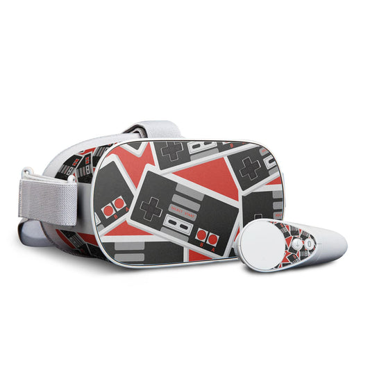 MightySkins Skin Compatible with Oculus Go Mobile VR - Retro Controllers 3 | Protective, Durable, and Unique Vinyl Decal wrap Cover | Easy to Apply