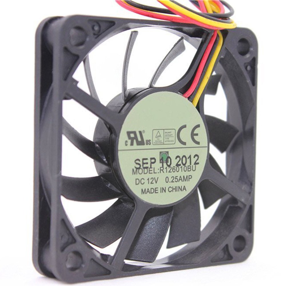 R126010BU 12V 0.25A 3Pin 60x60x10mm Computer CPU Cooler Cooling Fan