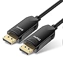 BIFALE Fiber Cable 33ft, DisplayPort Fiber Optic High Speed 32.4 Gbps 8K@60Hz 4K@165Hz 2K@144Hz DP1.4,Fiber DP to DP Gold Plated Slim and Flexible