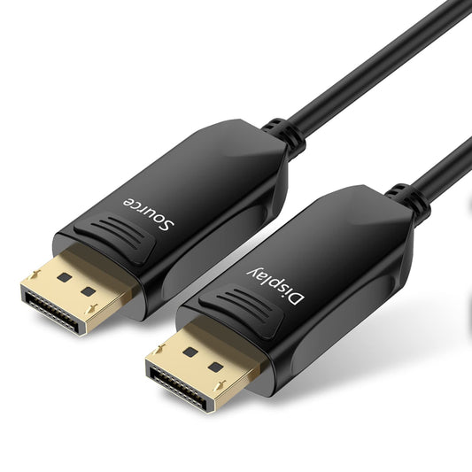 BIFALE Fiber Cable 33ft, DisplayPort Fiber Optic High Speed 32.4 Gbps 8K@60Hz 4K@165Hz 2K@144Hz DP1.4,Fiber DP to DP Gold Plated Slim and Flexible