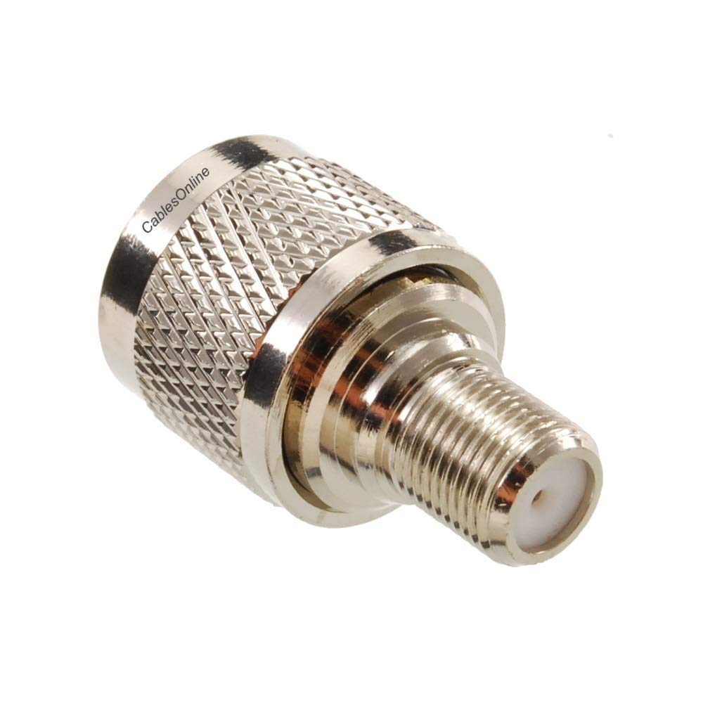 CablesOnline, 5-Pack F-Type Female Connector to UHF PL259 Male 50-ohm Coaxial Adapters, RF-U112-5