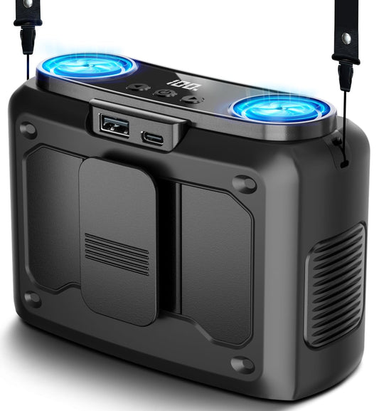 20000mAh Portable Personal Fan, 41Hours with True High Speed Dual Motors